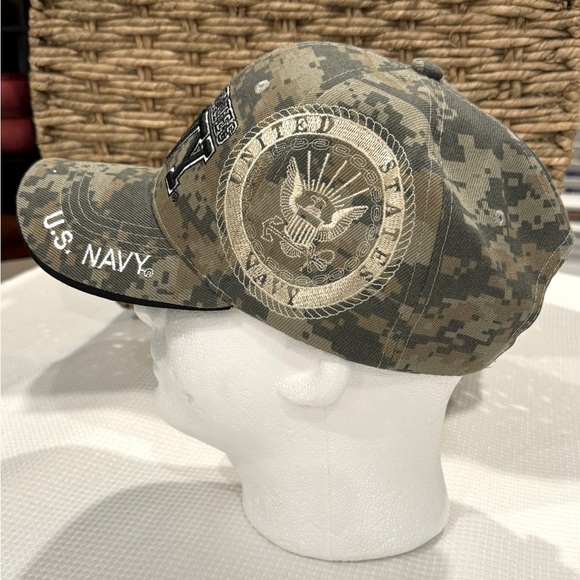 U.S. Navy Veteran Baseball Cap - Dark Navy Blue Adjustable Hat